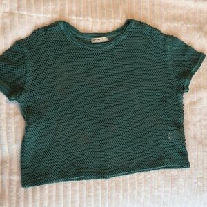 We The Free Aqua Mesh Top